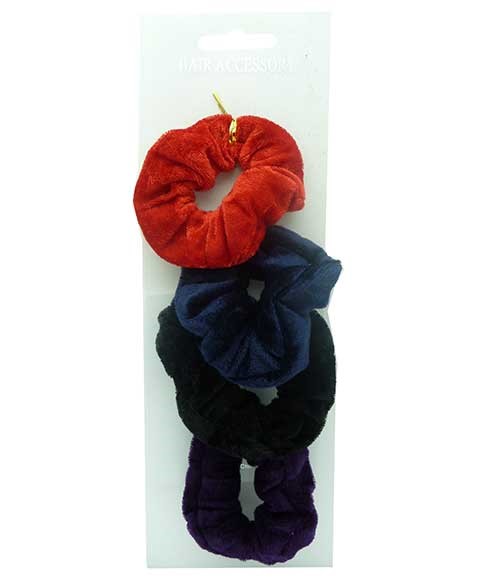 HAIR ACCESSORY PONYTAIL VELVET SCRUNCHIE RS25D MIX 