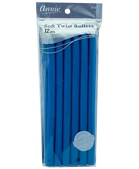 ANNIE SOFT TWIST ROLLERS BLUE 