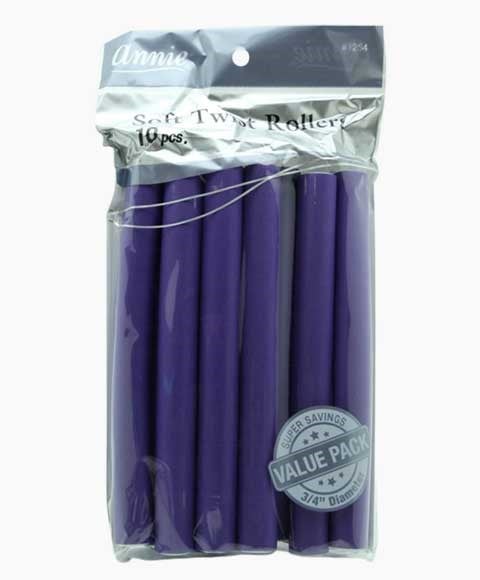 ANNIE SOFT TWIST ROLLERS PURPLE 1254 