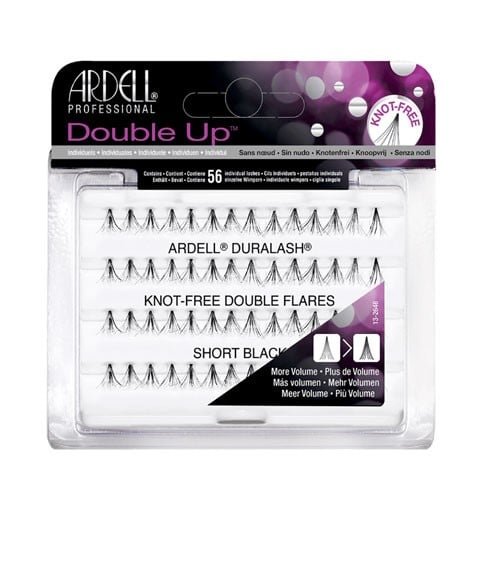 ARDELL DOUBLE UP KNOT FREE DOUBLE FLARES LASHES SHORT BLAC