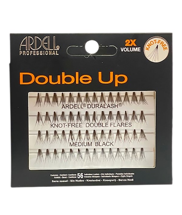 ARDELL DOUBLE UP KNOT FREE DOUBLE FLARES LASHES MEDIUM BLA