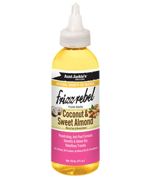 AUNT JACKIES FRIZZ REBEL WITH COCONUT SWEET ALMOND OIL 