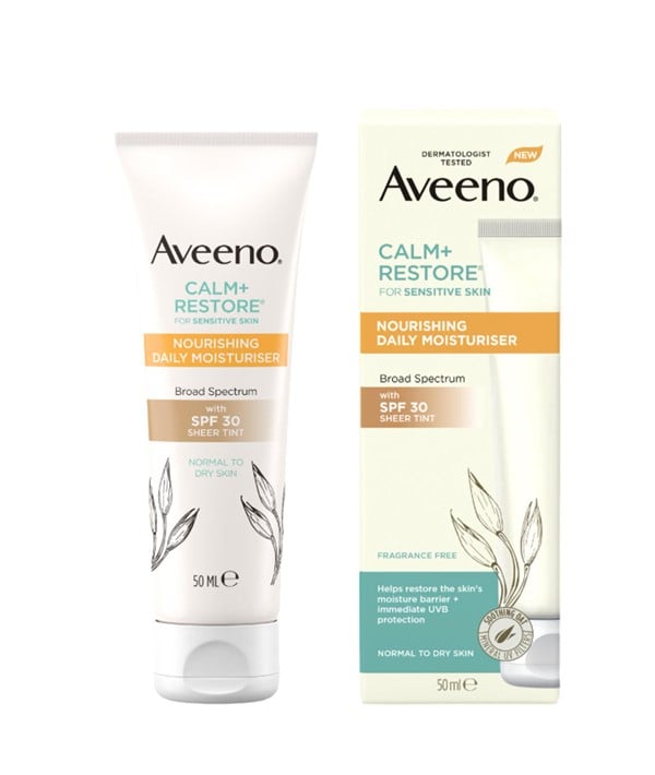 AVEENO CALM RESTORE NOURISHING DAILY MOISTURISER SPF30 SHE