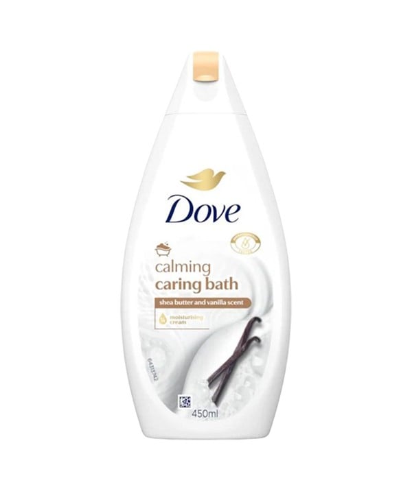 DOVE CALMING CARING BATH WITH SHEA BUTTER AND VANILLA SCEN