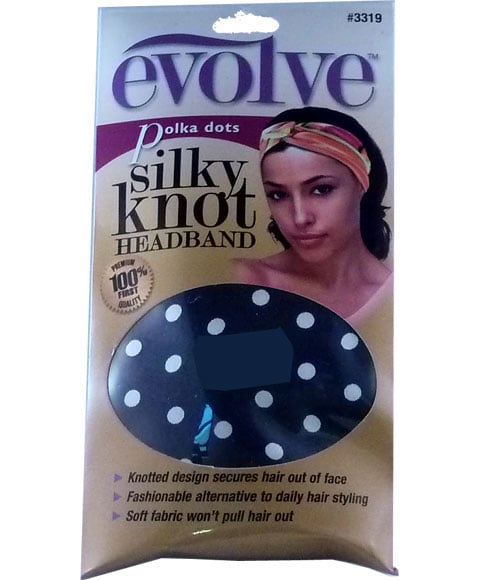 EVOLVE POLKA DOT SILKY KNOT HEADBAND 