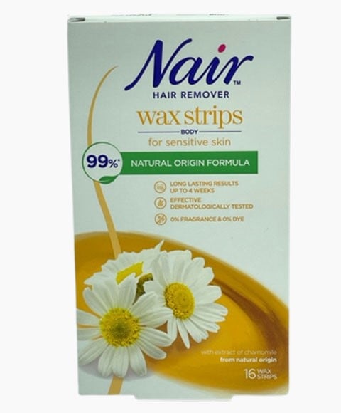HAIR REMOVER BODY WAX STRIPS WITH NATURAL ORIGIN FORMULA 