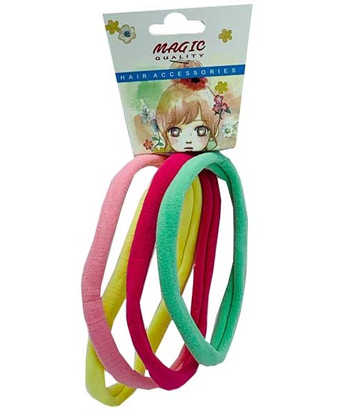 MAGIC QUALITY HAIR ELASTIC BANDS ASSORTED LT15AST 