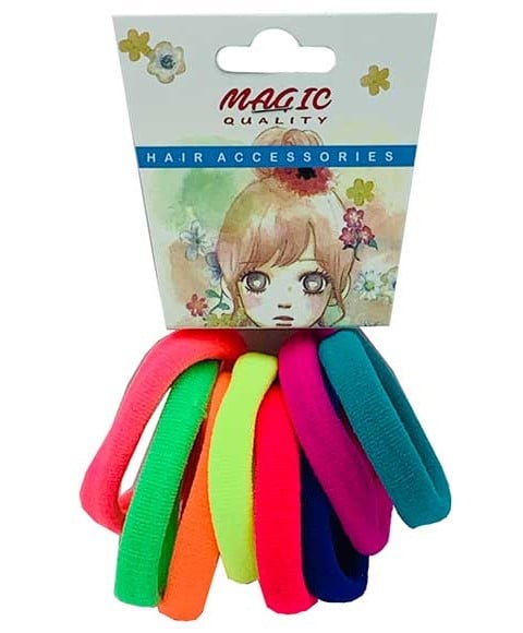 MAGIC QUALITY HAIR ELASTIC BANDS ASSORTED TP15C 