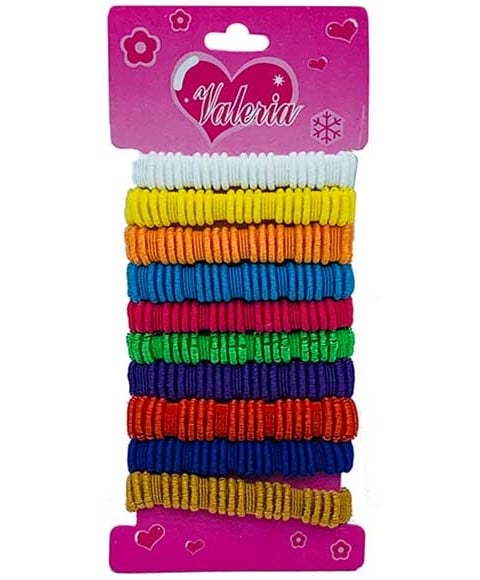 VALERIA HAIR ELASTIC BANDS ASSORTED 15008AST 