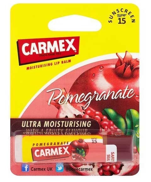CARMEX MOISTURISING LIP BALM STICK POMEGRANATE 