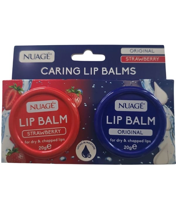 NUAGE TWIN PACK CARING LIP BALMS 