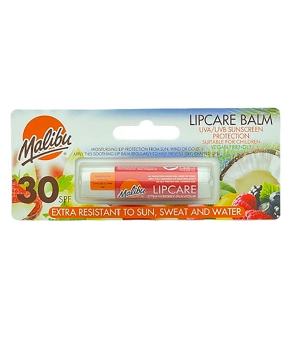 MALIBU STRAWBERRY FLAVOUR LIPCARE BALM SPF30 