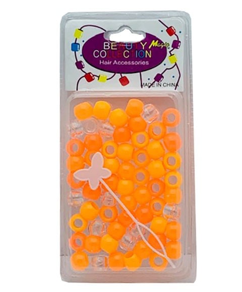 BEAUTY COLLECTION MAGIC HAIR BEADS ORANGE 