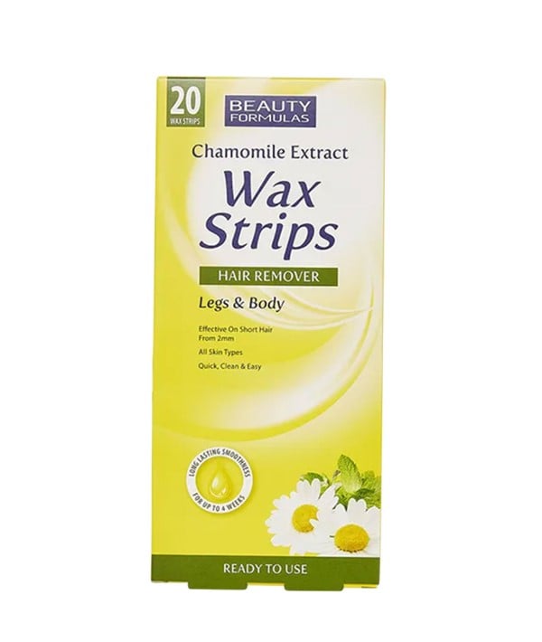 BEAUTY FORMULAS CHAMOMILE EXTRACT HAIR REMOVAL WAX STRIPS