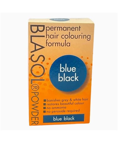 BLASOL POWDER PERMANENT HAIR COLORING BLUE BLACK 