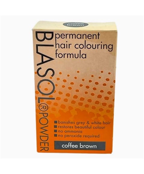 BLASOL POWDER PERMANENT HAIR COLORING COFFEE BROWN 