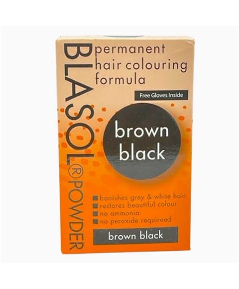 BLASOL POWDER PERMANENT HAIR COLORING BROWN BLACK 