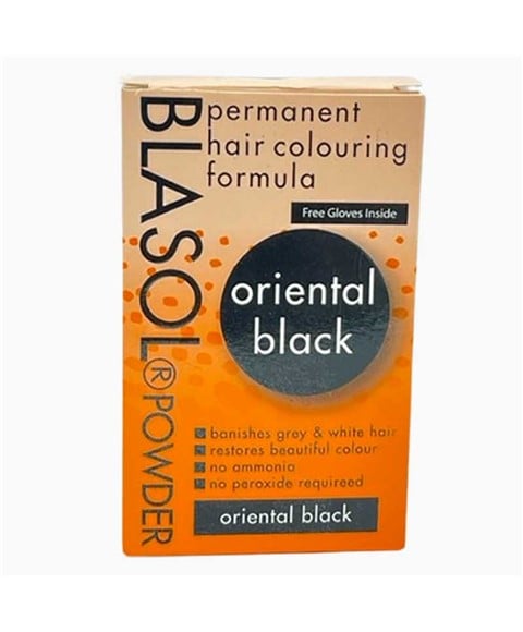 BLASOL POWDER PERMANENT HAIR COLORING ORIENTAL BLACK 