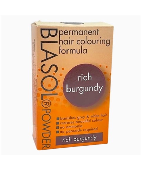 BLASOL POWDER PERMANENT HAIR COLORING RICH BURGUNDY 
