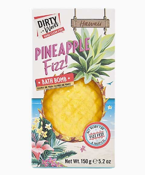DIRTY WORKS PINEAPPLE FIZZ BATH BOMB 