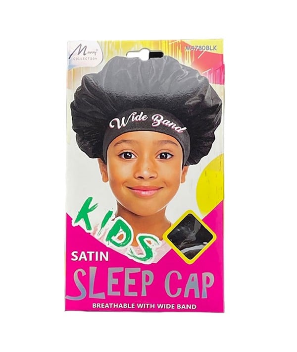 MURRY COLLECTION KIDS SATIN SLEEP CAP M4780BLK 