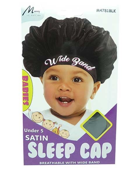 MURRY COLLECTION SATIN SLEEP CAP UNDER 5 M4781BLK 