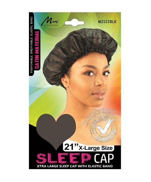 SATIN MATERIAL SLEEP CAP M2122BLK 