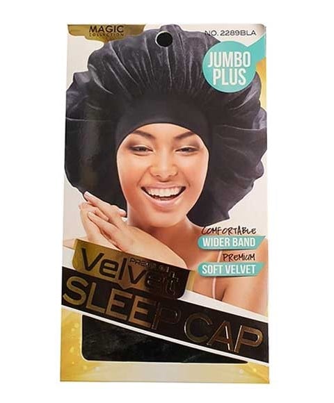 MAGIC COLLECTION PREMIUM VELVET SLEEP CAP 2289BLA 