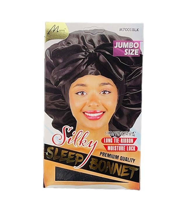 MURRY COLLECTION SILKY SLEEP BONNET M7001BLK 