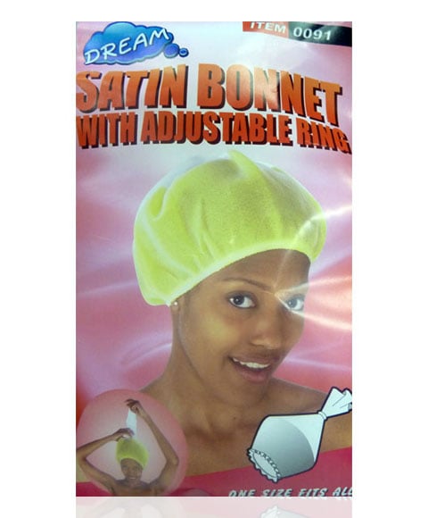 SATIN BONNET WITH ADJUSTABLE RING 0091 