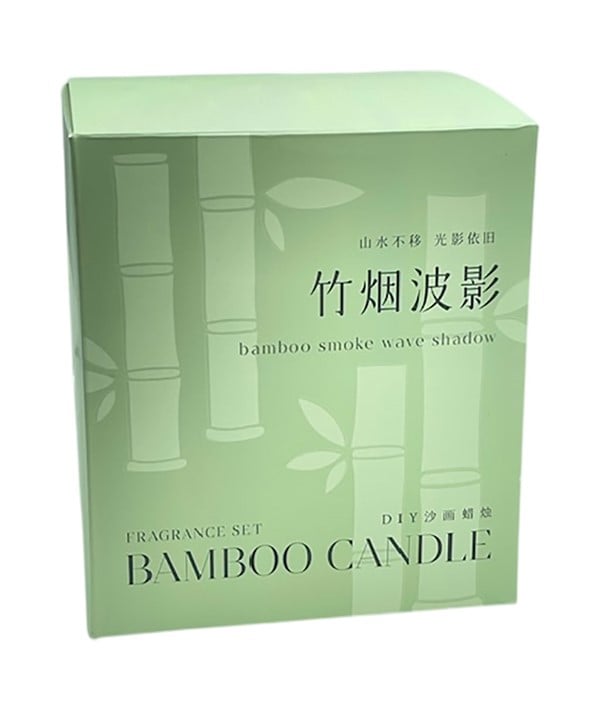 BAMBOO SMOKE WAVE SHADOW DIY PANDA SAND PAINTING CANDLE 