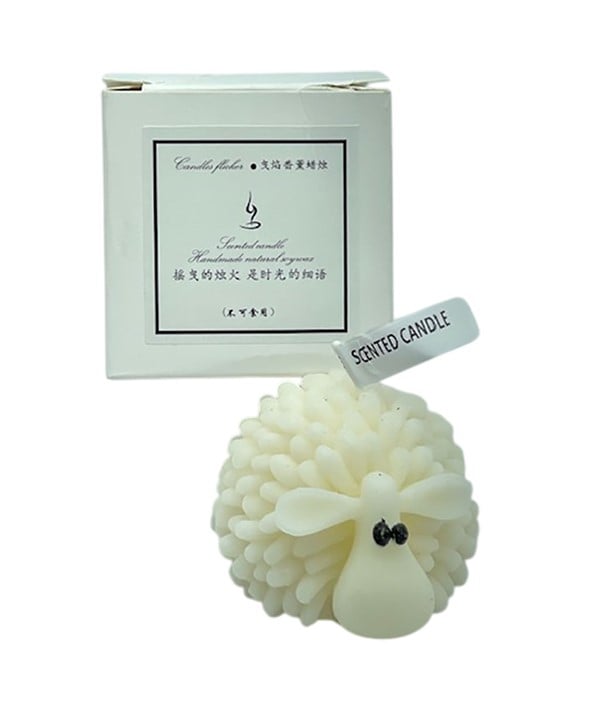 HANDMADE SHEEP SHAPE NATURAL SOYWAX SCENTED CANDLE 