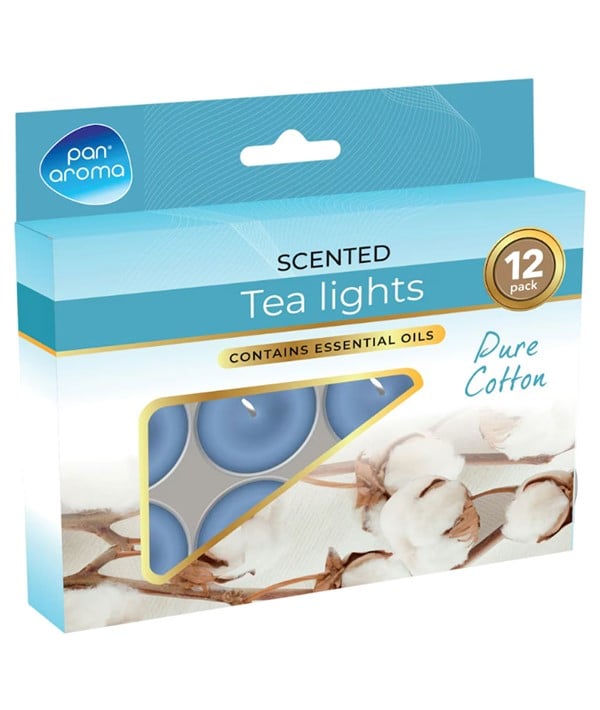 SCENTED TEA LIGHTS PURE COTTON 