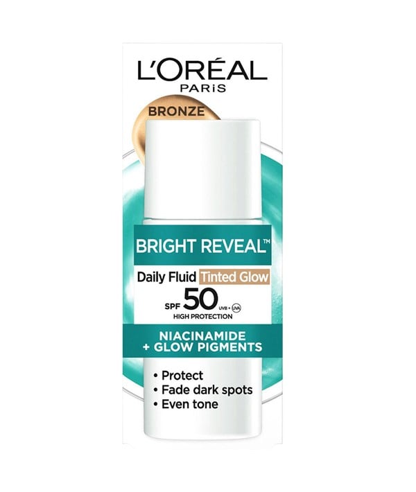 BRIGHT REVEAL DAILY FLUID TINTED GLOW SPF50 BRONZE 