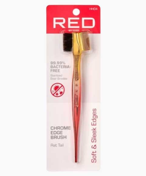 RED BY KISS CHROME EDGE RAT TAIL BRUSH HH04 