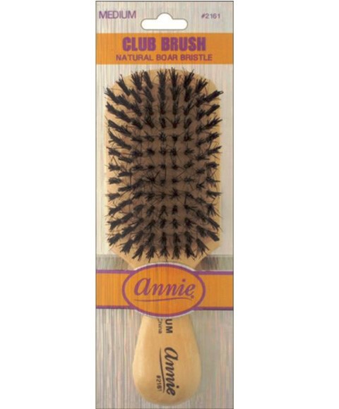 ANNIE NATURAL BOAR BRISTLE MEDIUM CLUB BRUSH 2161 