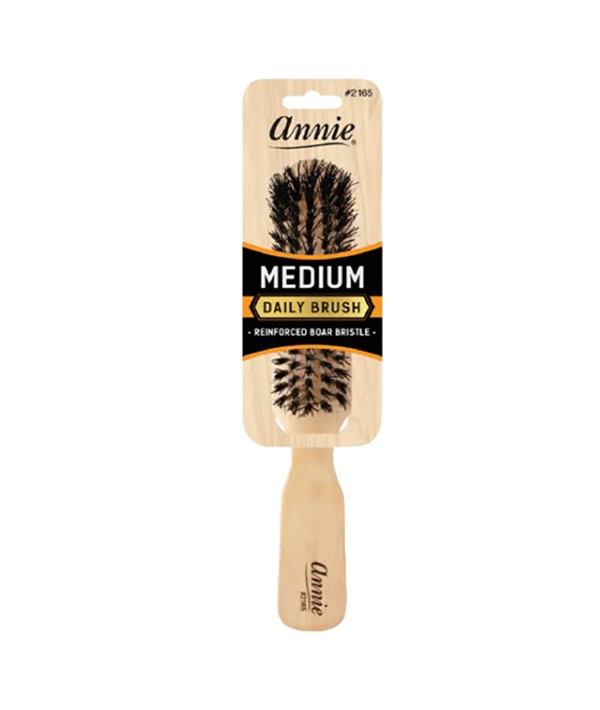 ANNIE NATURAL REINFORCED BOAR BRISTLE MEDIUM DAILY BRUSH 2