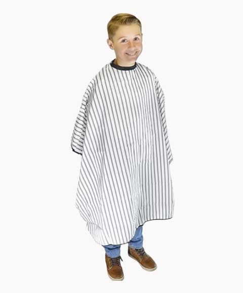 DMI KIDS VINTAGE BARBER CAPE BLACK ON WHITE 