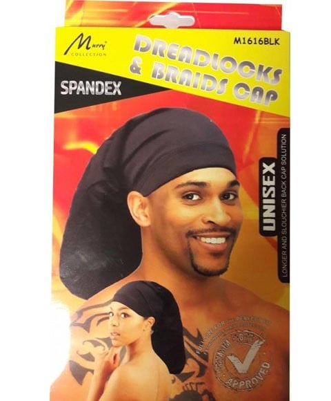 STRETCHABLE DREAD LOCKS AND BRAIDS CAP M1616BLK 