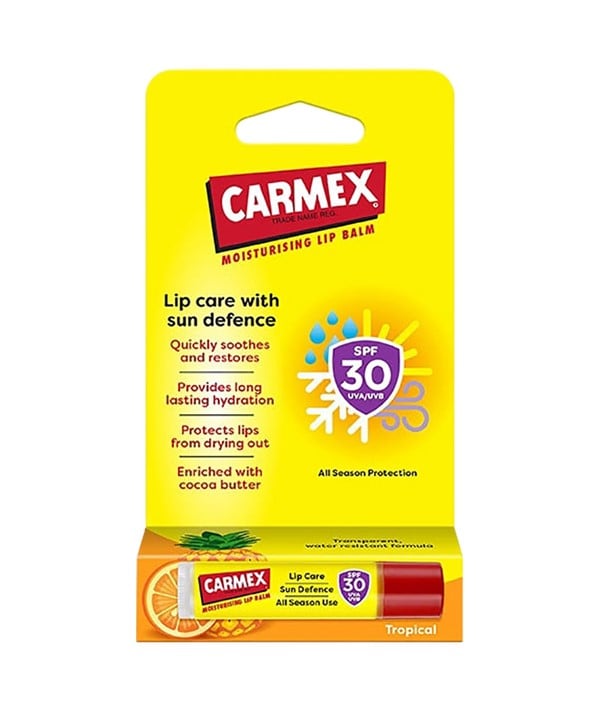 CARMEX MOISTURISING LIP BALM TUBE TROPICAL 