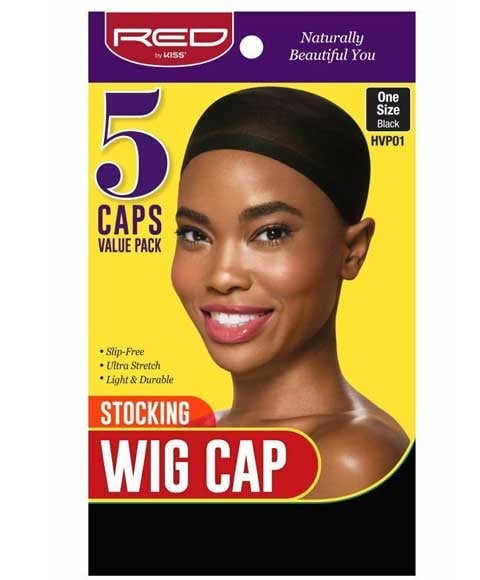 STOCKING WIG CAP 5 CAPS VALUE PACK BLACK HVP01 