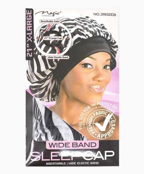 MAGIC COLLECTION WIDE SLEEP CAP 2193 ZEBRA 