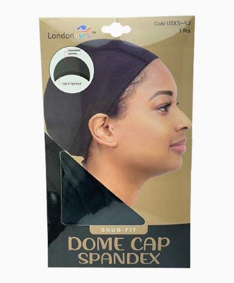 SPANDEX SNUG FIT MESH DOME CAP BLACK LEDCS 