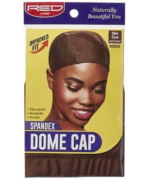 SPANDEX DOME CAP DARK BROWN HSD03 