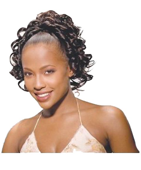 CHERISH SYN DRAWSTRING CANDY CURL PONYTAIL 