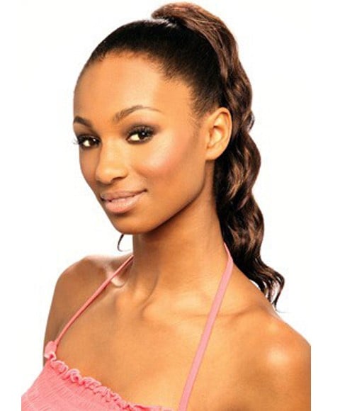 CHERISH SYN DRAWSTRING NEW YORK GIRL PONYTAIL 