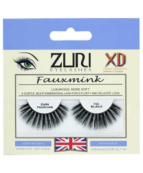 ZURI FAUXMINK EYELASHES 752 BLACK 