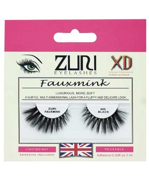 ZURI FAUXMINK EYELASHES 889 BLACK 