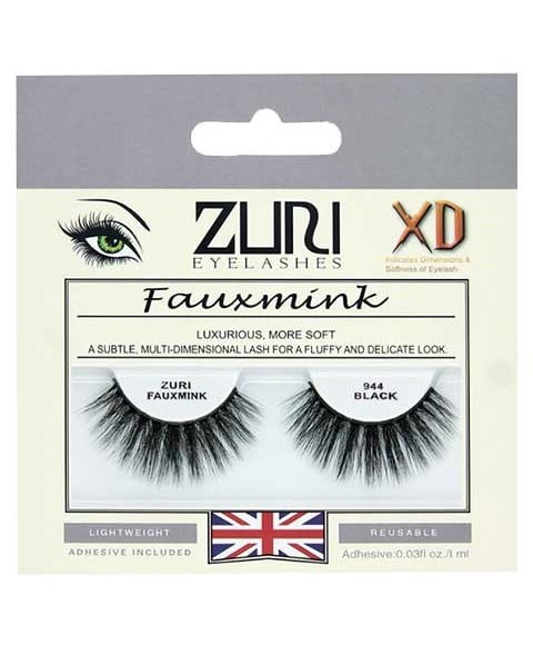 ZURI FAUXMINK EYELASHES 944 BLACK 