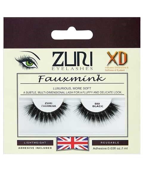 ZURI FAUXMINK EYELASHES 999 BLACK 